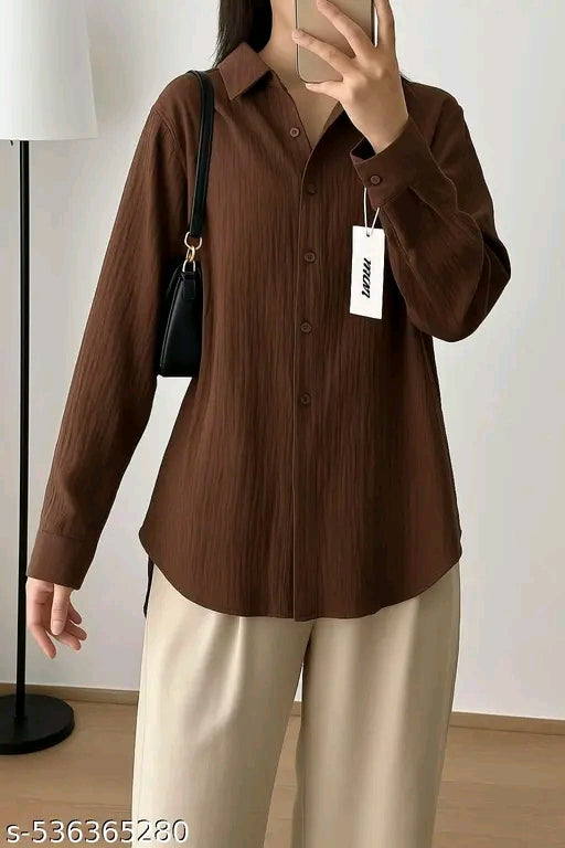 Fancy Brown Shirt for Girls - Women's wear