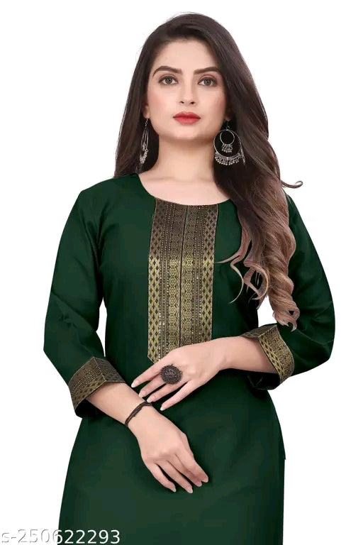 dark green kurti for women cotton kurti